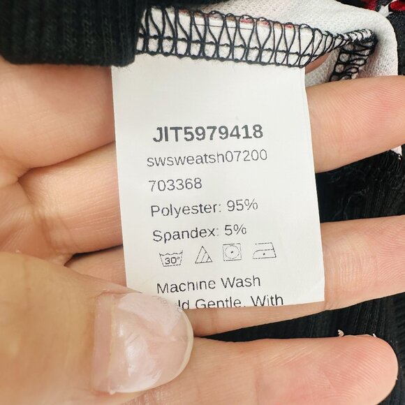 SHEIN Graphic Print Comic Book Multicolor Crew Neck Cropped Stretch Sweatshirt M - Picture 6 of 7